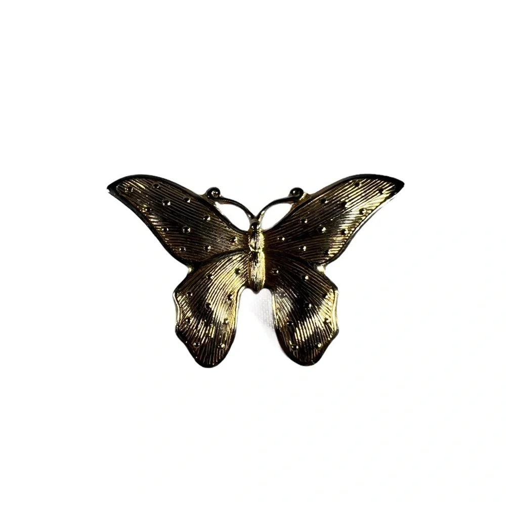 Vintage Gold Butterfly Brooch